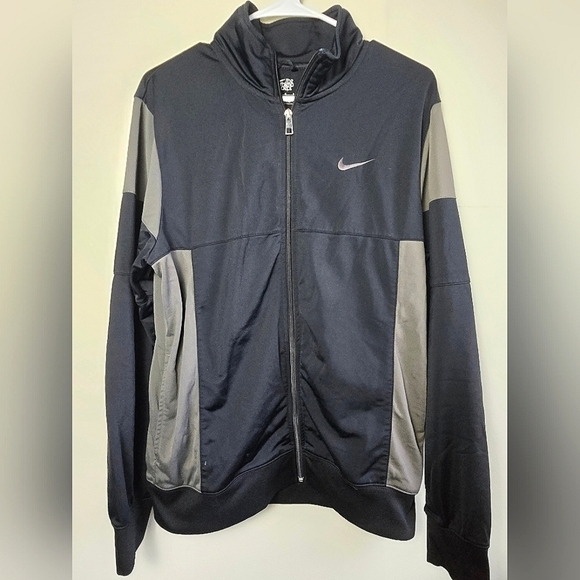Men's Nike Athletic Dept Full Zip Black & Gray Track Jacket, Size Medium - Picture 1 of 4